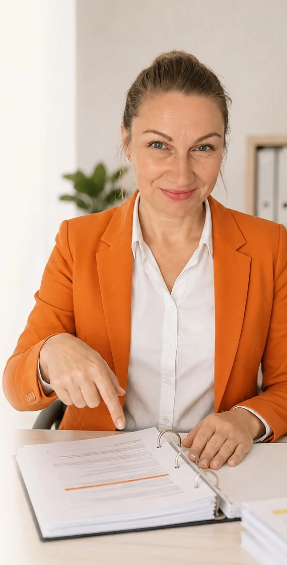 Ewa Stoeck-Witkowska przy dokumentacji HACCP